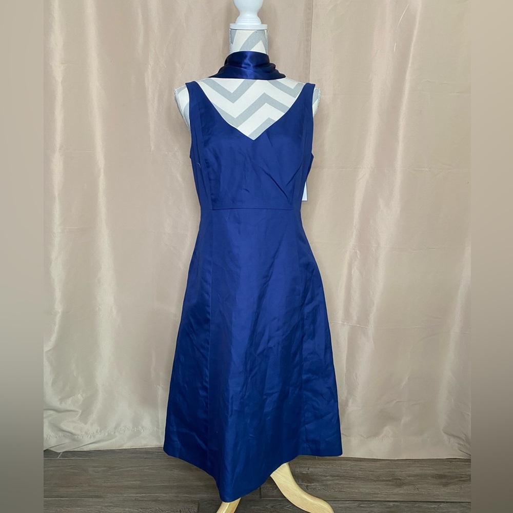 New J. Crew Size 10 Blue Cocktail Dress - Picture 2 of 10